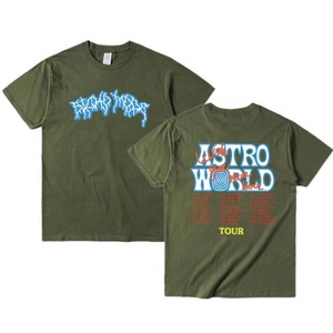 T Áo Sơ Mi Nam Cổ Điển Hiphop Cotton Thời Trang Phố Quá Khổ TEE Tops Cactus Jack <span class=keywords><strong>Lightning</strong></span> Brown - Product Image 1