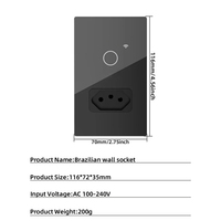 Prise murale intelligente Wi-Fi standard brésilienne BAOBEN, contrôle à distance par application, fonction de minuterie vocale pour l'automatisation domestique