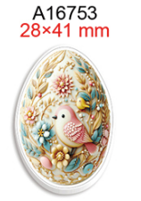 Joyeuses pâques dessin animé vacances Flatback résine planaire imprimé breloques pour bricolage Hairbow téléphone décorations 50 pcs/Lot cheveux accessoires - Product Image 5