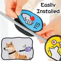 Patchs d'identification pour chien brodés et adhésifs, pas de contact, pas de nourriture, autocollants pour laisse pour chiens