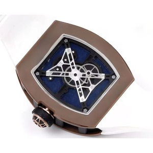 Montre mécanique tourbillon multifonctionnelle de luxe marron de qualité supérieure, style Astronaute - Product Image 5