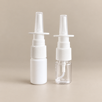 Vente en gros de flacons pulvérisateurs nasaux en plastique PET de 10 ml, 20 ml, 30 ml, pompe à brume fine, emballage médical vide, logo personnalisé, fournisseur d'usine