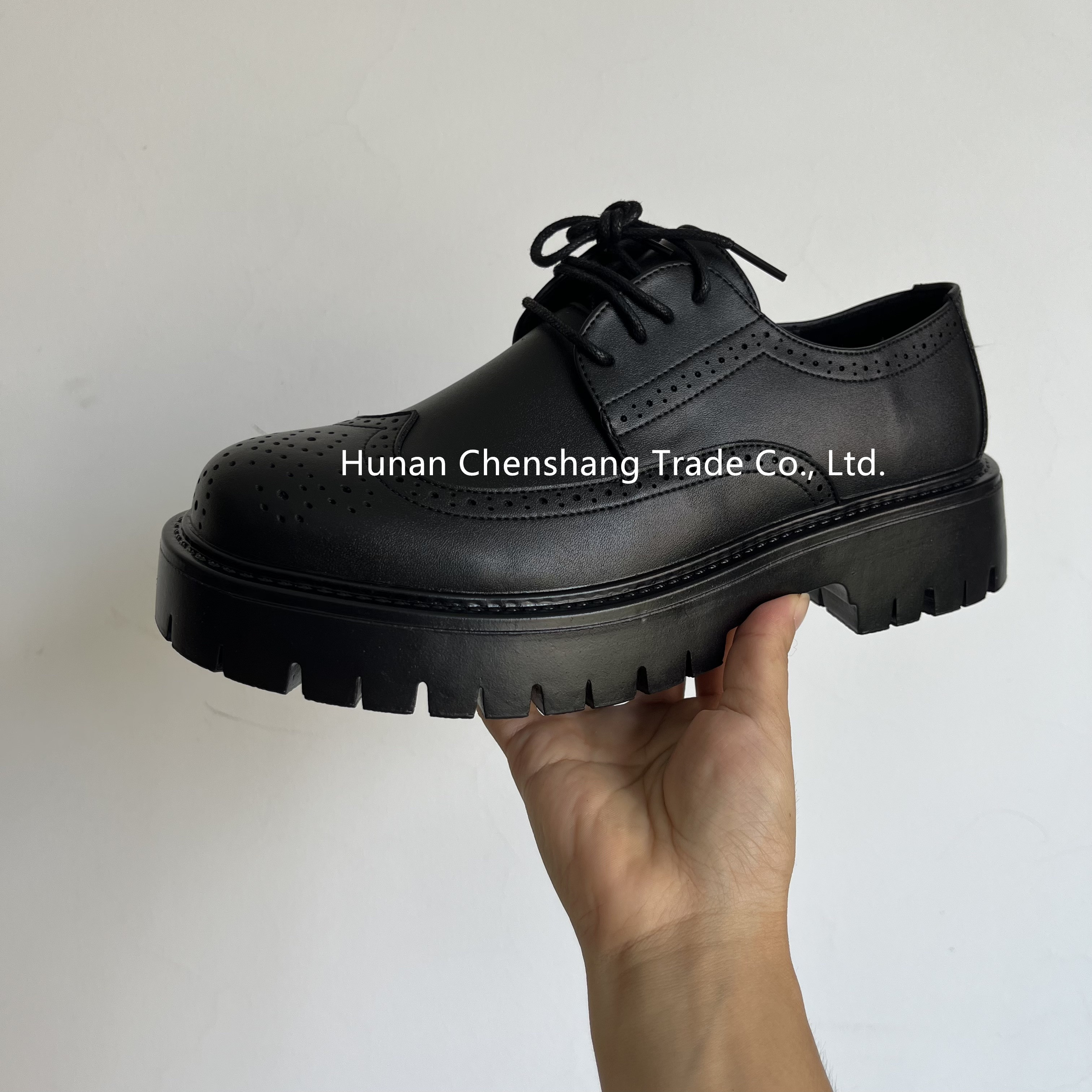 black platform dress shoes Windsorsmith Black Leather Platform Shoes