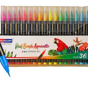 Vente directe des fabricants <span class=keywords><strong>pinceau</strong></span> <span class=keywords><strong>aquarelle</strong></span> <span class=keywords><strong>à</strong></span> tête souple <span class=keywords><strong>pinceau</strong></span> de peinture pour la Journée des enfants peut être lavé ensemble de stylos de couleur - Product Image 1