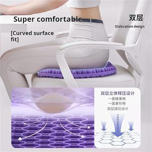 Coussin de siège en gel pour chaise de bureau, soulagement des douleurs sciatiques et du coccyx, coussin en TPE - Product Image 4