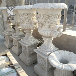 Statue <span class=keywords><strong>di</strong></span> <span class=keywords><strong>marmo</strong></span> intagliate a mano sculture in pietra e sculture da giardino fioriere vasi da fiori - Product Image 3