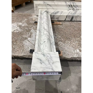 Trung Quốc Tay Chạm Khắc Antique Luxury calacatta Viola đá cẩm thạch cổng thông tin lò sưởi Surround lớp phủ với hoa - Product Image 6