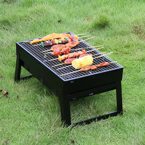 Barbecue portable pliable en acier au carbone chromé au design moderne pour pique-nique - Product Image 2