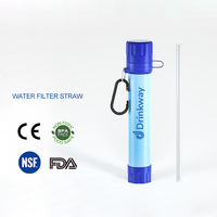 Purificador de Agua Portátil DELANHUWI para Exteriores, Camping, Senderismo, Emergencias, Supervivencia, con Membrana de Ultrafiltración, Ligero