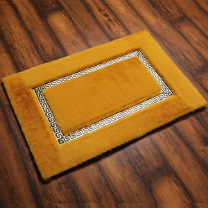<span class=keywords><strong>Tappeto</strong></span> Moderno di Lusso a Righe Nero e Oro per Soggiorno, Camera da Letto, Tappetini Antiscivolo per Bambini, Cucina e Bagno - Product Image 3