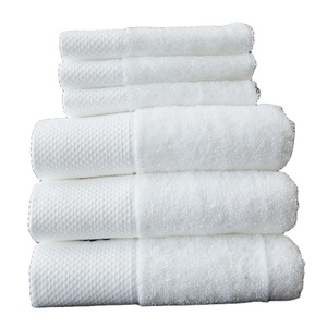 Hotel 100% Cotton <strong>White</strong> Face <strong>Towels</strong> Logo On Sale - Product Image 1