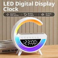 G-Typ Bluetooth 4-in-1 Lautsprecher, Wecker, Ladeleuchte, Kabelloses Ladegerät, Schreibtischlampe, Aufwachlampe, Lautsprecher