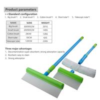 Outil de lavage de voiture Greenwell écologique en silicone et métal avec manche télescopique, essuie-glace pour vitres de voiture sans traces, séchage rapide, sans rayures