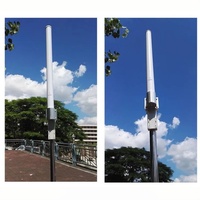 Antena de Estación Base de Doble Polaridad de Largo Alcance de 12dBi, Internet Inalámbrico 2.4/5G, Comunicación WLAN de Fibra de Vidrio, Omnidireccional