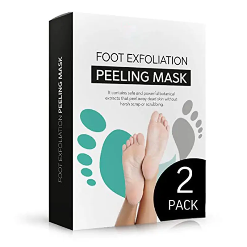 Private label Foot Peel Mask 2 Pack, Peeling Away Calluses and Dead Skin Cells, Make Your Feet Baby Soft, Exfoliating Foot Mask