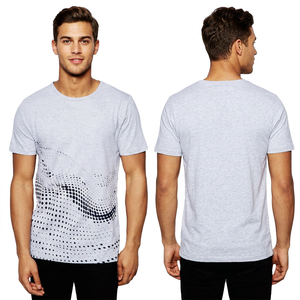 เสื้อยืดผู้ชายผ้าฝ้ายออร์แกนิค พิมพ์ลายกราฟิก 160GSM คอกลม รับผลิตตามแบบ สั่งทำแบรนด์ส่วนตัว OEM - Product Image 2