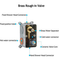 Vanne de douche encastrée Installation dissimulée Ensemble de douche Système de douche caché Robinet encastré