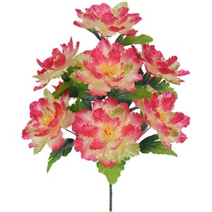 Ramo de flores artificiales de seda, tela funeraria de 9 cabezas, barata - Product Image 1