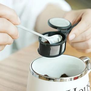 ช้อนกรองกาแฟและชาแบบใช้ซ้ำได้ – กระชอนตาข่ายละเอียดสำหรับชาใบหลวม, กากกาแฟ, เครื่องเทศ – สแตนเลสสตีล, พกพาสะดวก - Product Image 4