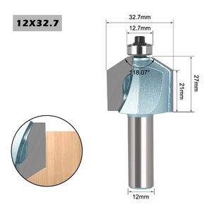 L-N318 31 độ chamfer <span class=keywords><strong>Router</strong></span> bit cạnh cao hình thành bevel chế biến gỗ phay cắt r bit 8mm Shank 12.7mm Shank - Product Image 6