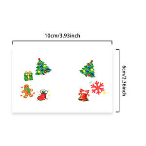 สติกเกอร์รอย<span class=keywords><strong>สัก</strong></span>ประดับกลิตเตอร์สีสันสดใสสำหรับเทศกาลคริสต์มาสงานปาร์ตี้<span class=keywords><strong>รูป</strong></span>การ์ตูนขนมปังขิงสติกเกอร์รอย<span class=keywords><strong>สัก</strong></span>กันน้ำสำหรับใบหน้า<span class=keywords><strong>แขน</strong></span>ขา - Product Image 2