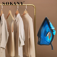 Sokany 11005 Fer à vapeur électrique portable de haute qualité pour vêtements, fer à vapeur à main