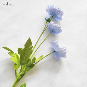 QSLH VF122 4 Người Đứng Đầu Nhân Tạo Hoa Anh Túc Hoa Lụa Hoa Anh Túc Cho Trang Trí Đám Cưới - Product Image 2