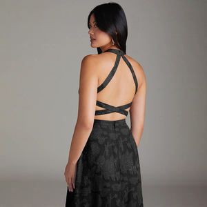 الإرهاق الأزهار فستان وصيفة الشرف خط متقاطع الظهر مع الشق الجانبي المفاجئة إغلاق الكلمة طول الشيفون حزب نمط أحجام XS XL - Product Image 6