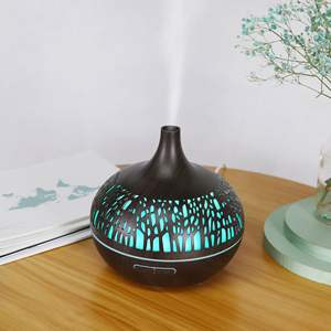 Forest Aroma Diffuser 400ml Wood Grain Design Humidifier With <b>Timer</b> <b>For</b> Home And Office Use - Product Image 3