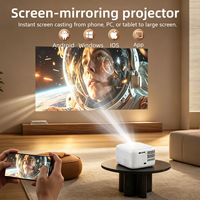 Proyektor Mini 1080P Full HD Portabel WiFi Proyektor Pencerminan Layar Auto Keystone Fokus Elektrik WiFi Dual Band