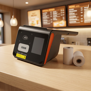 Android POS Terminal 3+16GB <b>with</b> 2D <b>Scanner</b> 58mm <b>Printer</b> NFC 4G LTE Capacitive Touch Screen Wi-Fi 6 - Product Image 1