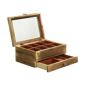 Grosir bentuk berbeda kotak penyimpanan kayu solid kustomisasi kotak kayu untuk tampilan rumah