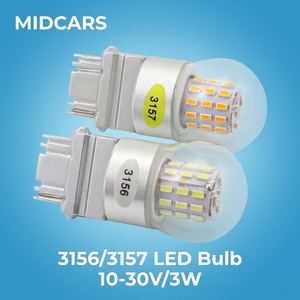 หลอดไฟ LED T25 3157 3156 CK 3W 10-30V 6000K 360 °   ไฟถอยหลังสำรองสำหรับรถยนต์ รถบรรทุก รถ SUV แบบเสียบใช้งานได้ทันที - Product Image 1