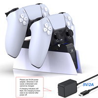 Controlador remoto Honcam Estación de carga rápida Cargador de contacto Mando Dock Stand Consola para Play Station