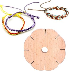 Rond Kumihimo <strong>Beading</strong> Cord Disc Braiding Plate, Wood Braided Weaving <strong>Board</strong> for DIY Bracelet - Product Image 1