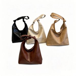 <b>Large</b> Capacity Pu Leather Tote Bag With <b>Scarf</b> Decor For Work And Daily Use - Product Image 5