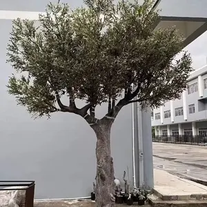 Grand olivier artificiel vert d'extérieur pour la décoration de restaurants, mariages, Noël et Pâques - Plastique/fibre de verre écologique - Product Image 1