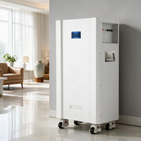 Batterie au lithium LiFePO4 51,2 V 100 Ah 5,12 kWh, type tour sur pied, pour stockage d'énergie de secours solaire domestique hors réseau avec BMS