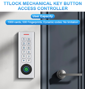 Contrôleur d'accès biométrique par empreinte digitale, clavier, étanche IP66, 12V DC, application TTLock, BLE Bluetooth WIFI, RFID 13.56Mhz, télécommande - Product Image 2
