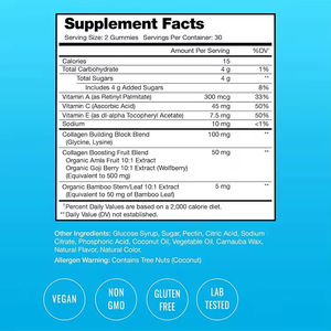 OEM Etiqueta Privada suplementos alimenticios vegano colágeno vitamina C blanqueamiento de la piel L-glutatión gomitas con precio al por mayor - Product Image 2