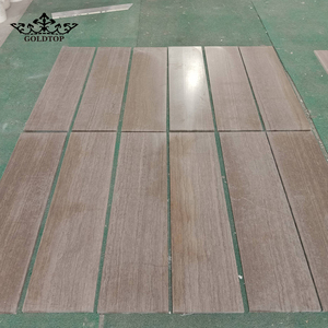 GOLDTOP Coffee Wood Marble Slab Tiles Deep Brown Beige Stripe Color Natural Stone for Stairs <b>Steps</b> Flooring Wall Covering - Product Image 6