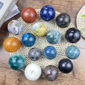 Esferas de Cristal Naturales Variadas al por Mayor, Piedra de Cristal Curativa, Bola de Cuarzo, Esferas de Materiales Mixtos para Decoración Fengshui, Regalo - Product Image 1