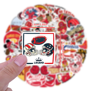 60 Pezzi Nuovi <span class=keywords><strong>Adesivi</strong></span> Graffiti con Logo della Squadra di Football Kansas City Chiefs <span class=keywords><strong>per</strong></span> Bottiglie e <span class=keywords><strong>Auto</strong></span>, <span class=keywords><strong>Adesivi</strong></span> in Vinile <span class=keywords><strong>per</strong></span> Sport e Rugby - Product Image 4