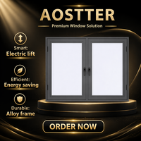 Ventana Abatible de Aluminio Personalizada con Techo Inclinado y Apertura Automática