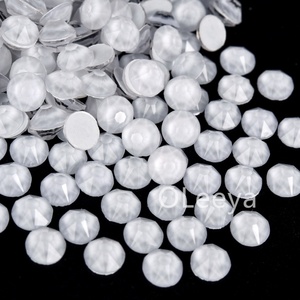 Strass en verre Oleeya 8+8 de qualité supérieure, 16 facettes, couleurs néon, strass à dos plat NHF pour bikini, coque de téléphone, gobelets, DIY - Product Image 6