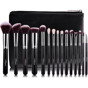 Juego de brochas de maquillaje negras de pelo sintético de 15 uds, brochas de maquillaje de etiqueta privada, brochas de maquillaje al por mayor - Product Image 3
