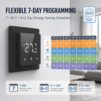 Termostato Inteligente WiFi HY516 para Calefacción por Suelo Radiante, 16A, Pantalla Táctil, Compatible con la Aplicación Tuya, Alexa y Google, con Certificación CE y UKCA, Aceptamos OEM