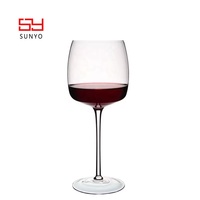 Verres sur pied classiques personnalisés en cristal taillé avec gros ventre sans plomb, gobelet faits à la main, lot de 6 carafes à vin rouge