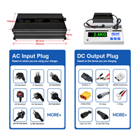 Chargeur rapide 12V 24V 36V 48V 60V 72V 2000W 25A 30A 35A 40A 50A Max de qualité industrielle pour véhicules électriques, chariots élévateurs, LiFePO4