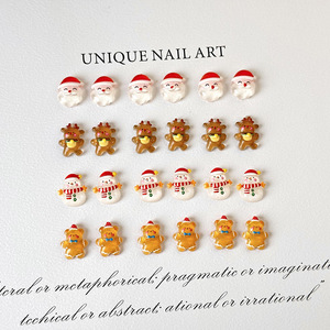 Offre Spéciale Noël : Accessoires d'Art Ongulaire en Résine – Breloques 3D pour Ongles Motif Bonhomme de Neige et Père Noël Kawaii, 4 Couleurs - Product Image 5